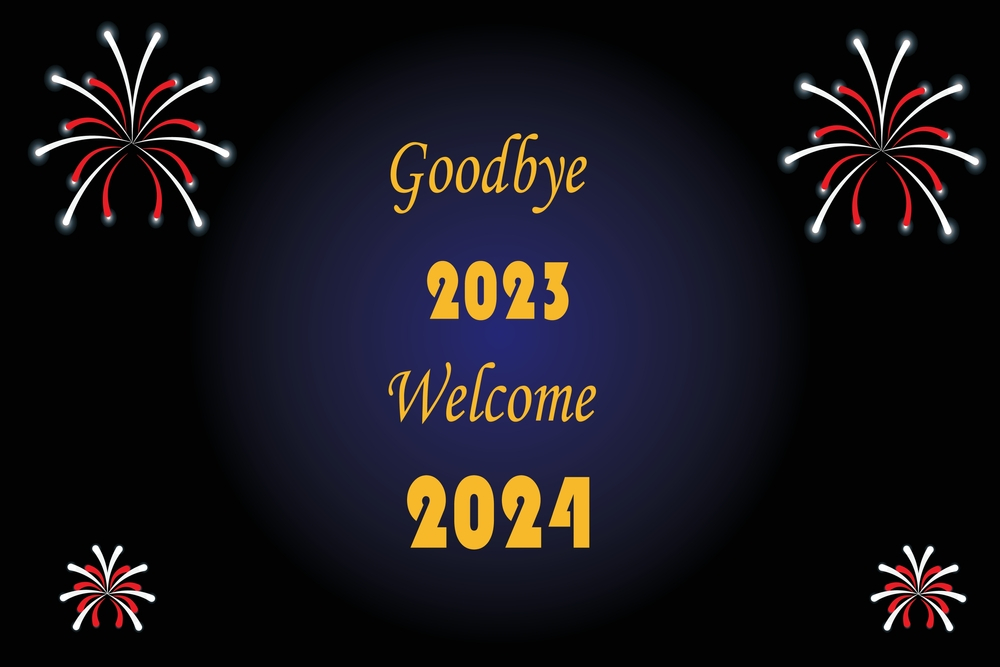 Goodbye 2023 Welcome 2024 New Year Images