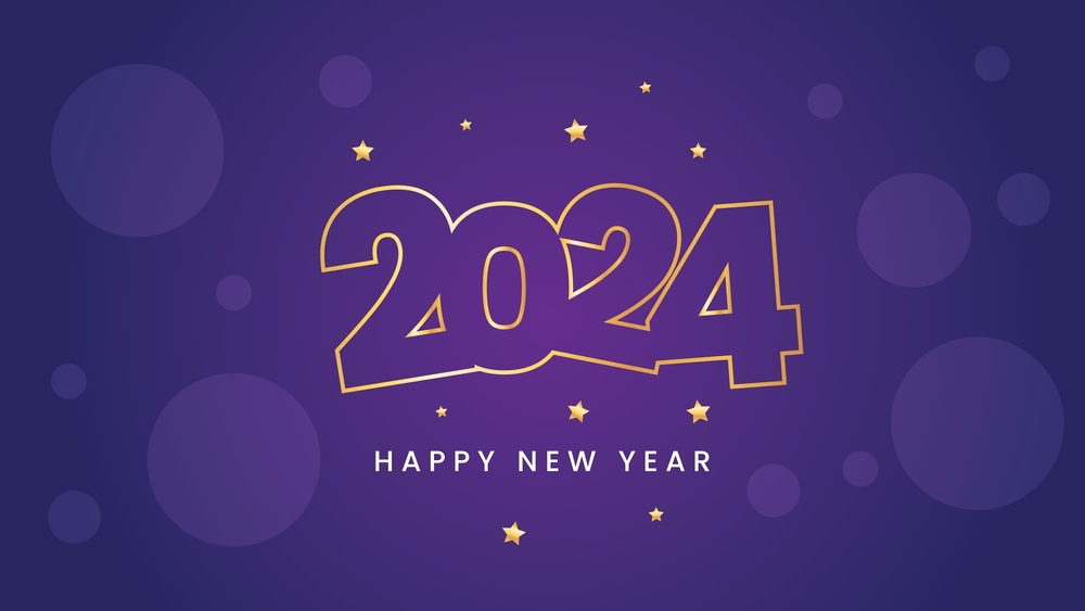 Happy New Year 2024 HD Wallpaper